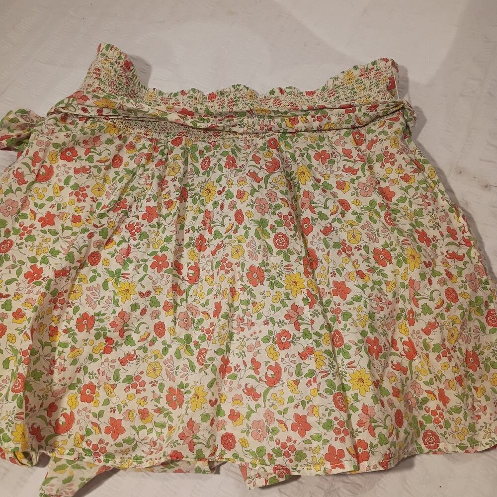 Y2K Vintage American Eagle Flowered Tie Belt Button Skirt Size XL